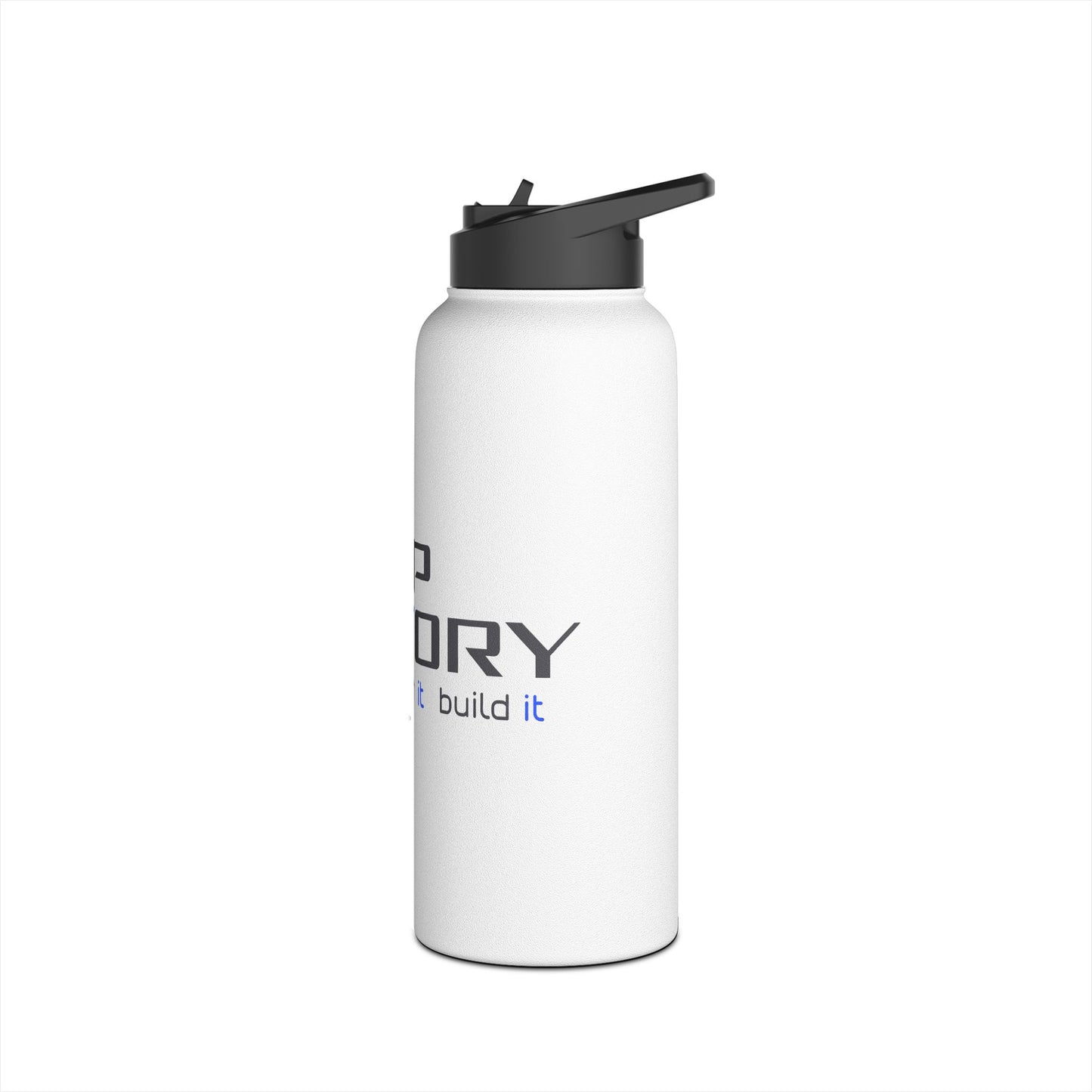 Flip Factory Stainless Steel Water Bottle - Durable Travel Hydration with Standard Lid