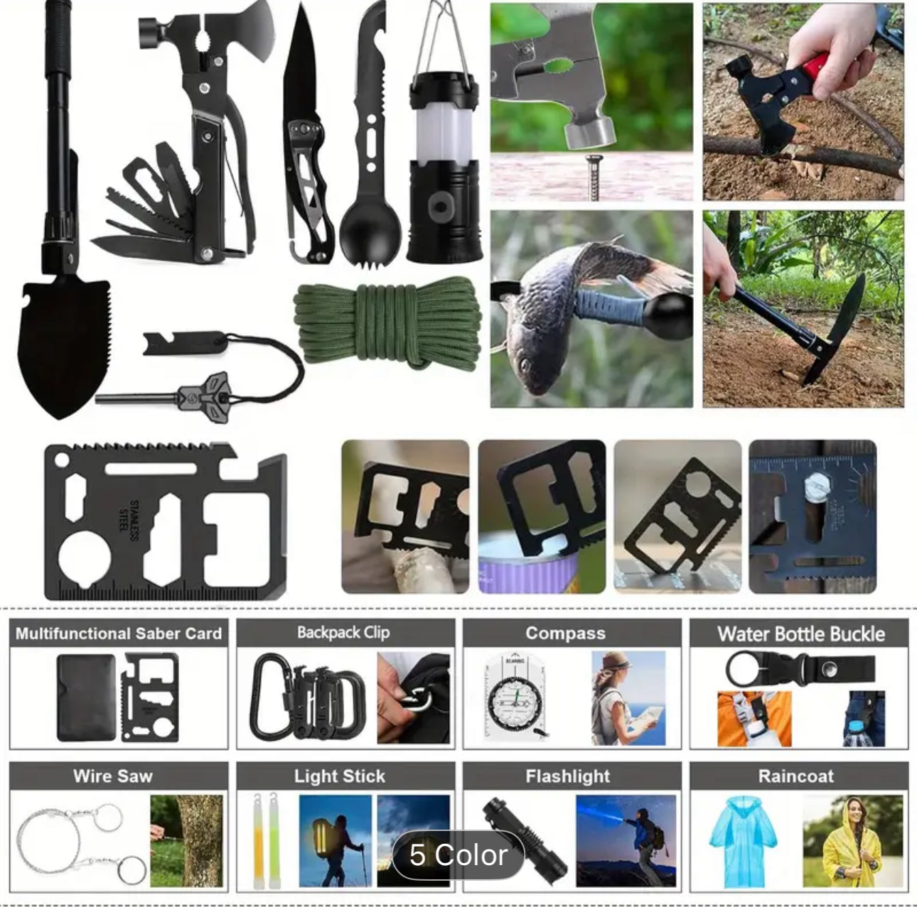 282pcs Survival Kit And First Aid Kit
