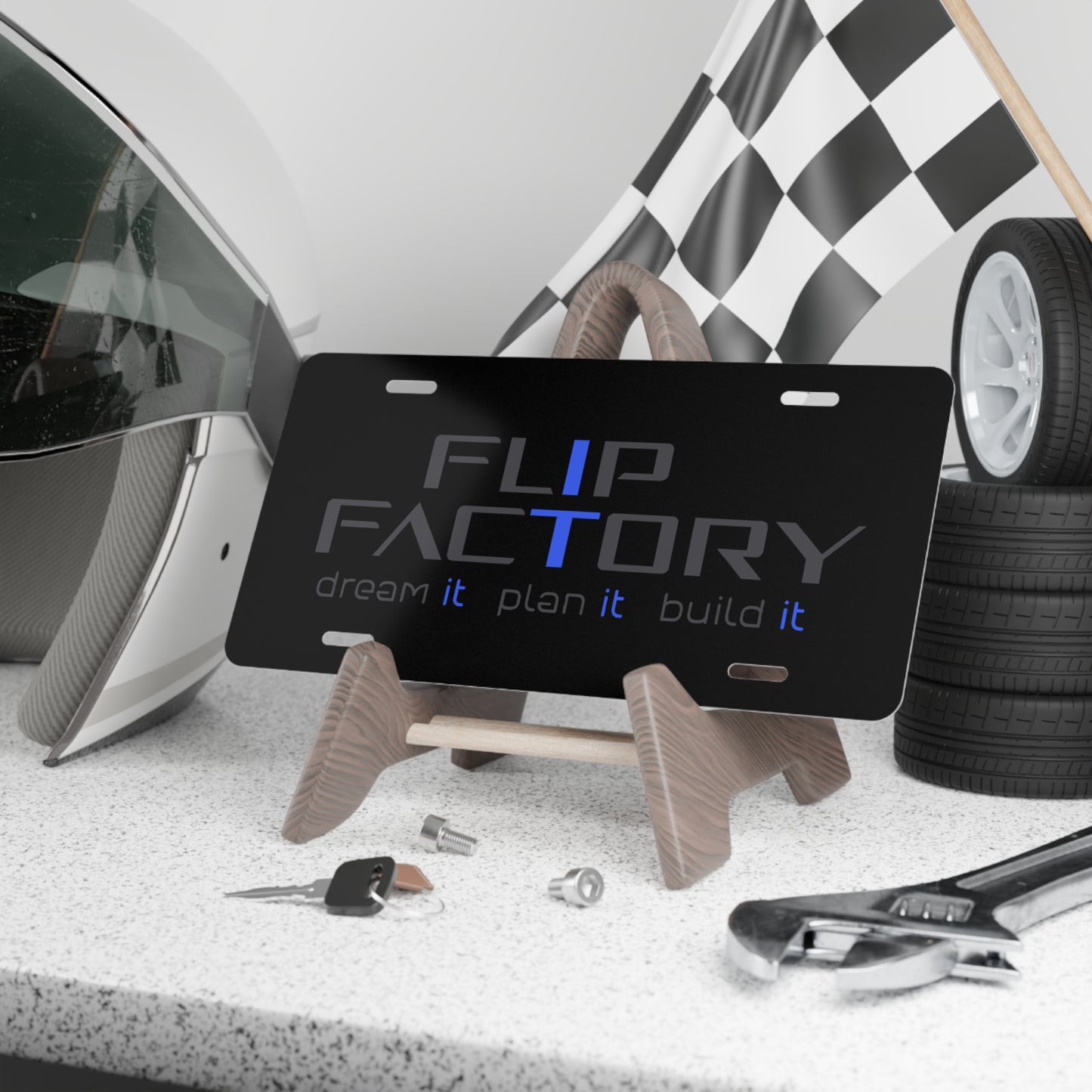 Custom Vanity Plate – Personalize Your Ride with Flip Factory Design