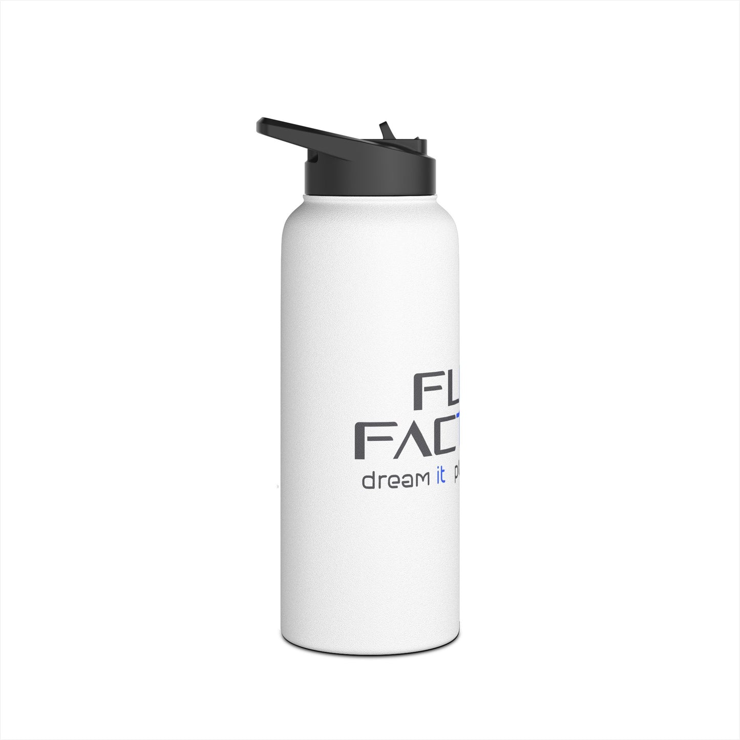 Flip Factory Stainless Steel Water Bottle - Durable Travel Hydration with Standard Lid
