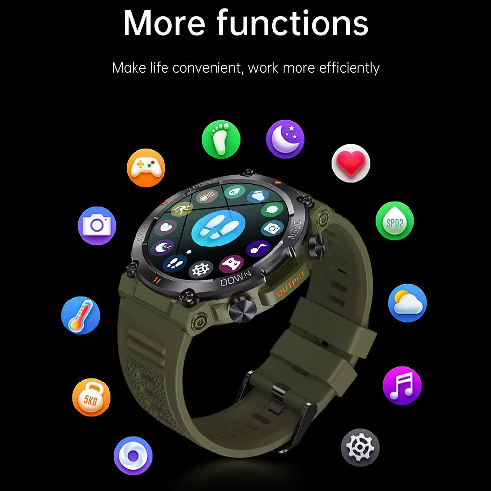 Sports Smartwatch – Waterproof, Heart Rate, Sleep Monitor