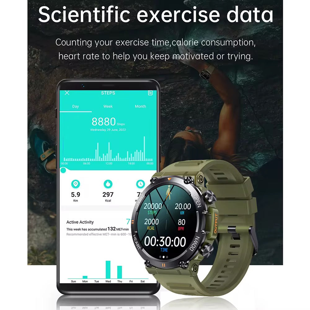 Sports Smartwatch – Waterproof, Heart Rate, Sleep Monitor