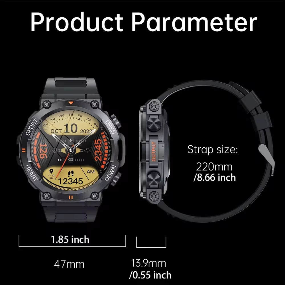 Sports Smartwatch – Waterproof, Heart Rate, Sleep Monitor