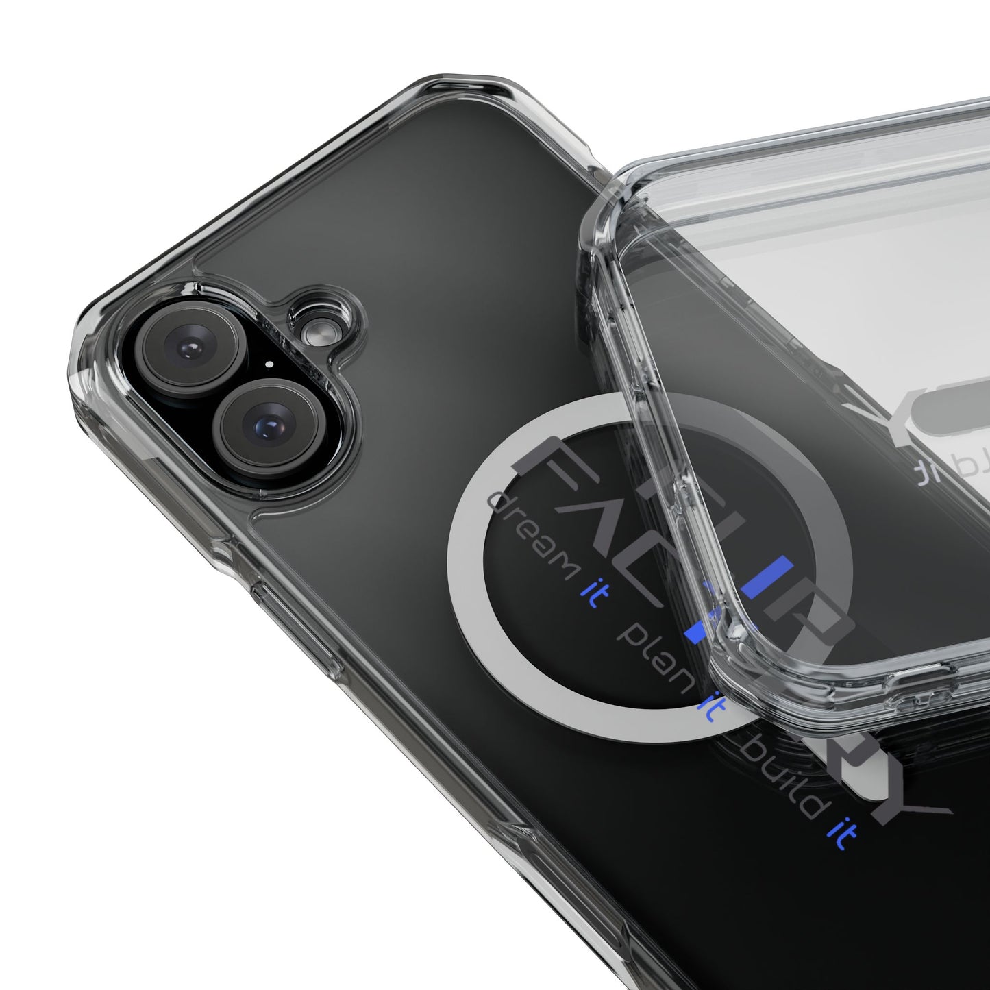 Magnetic Clear Impact Case - Dream It, Plan It, Build It