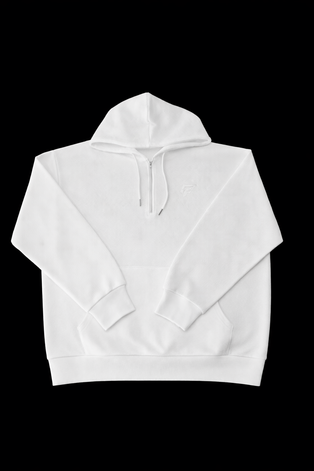 White Quarter-zip Hoodie