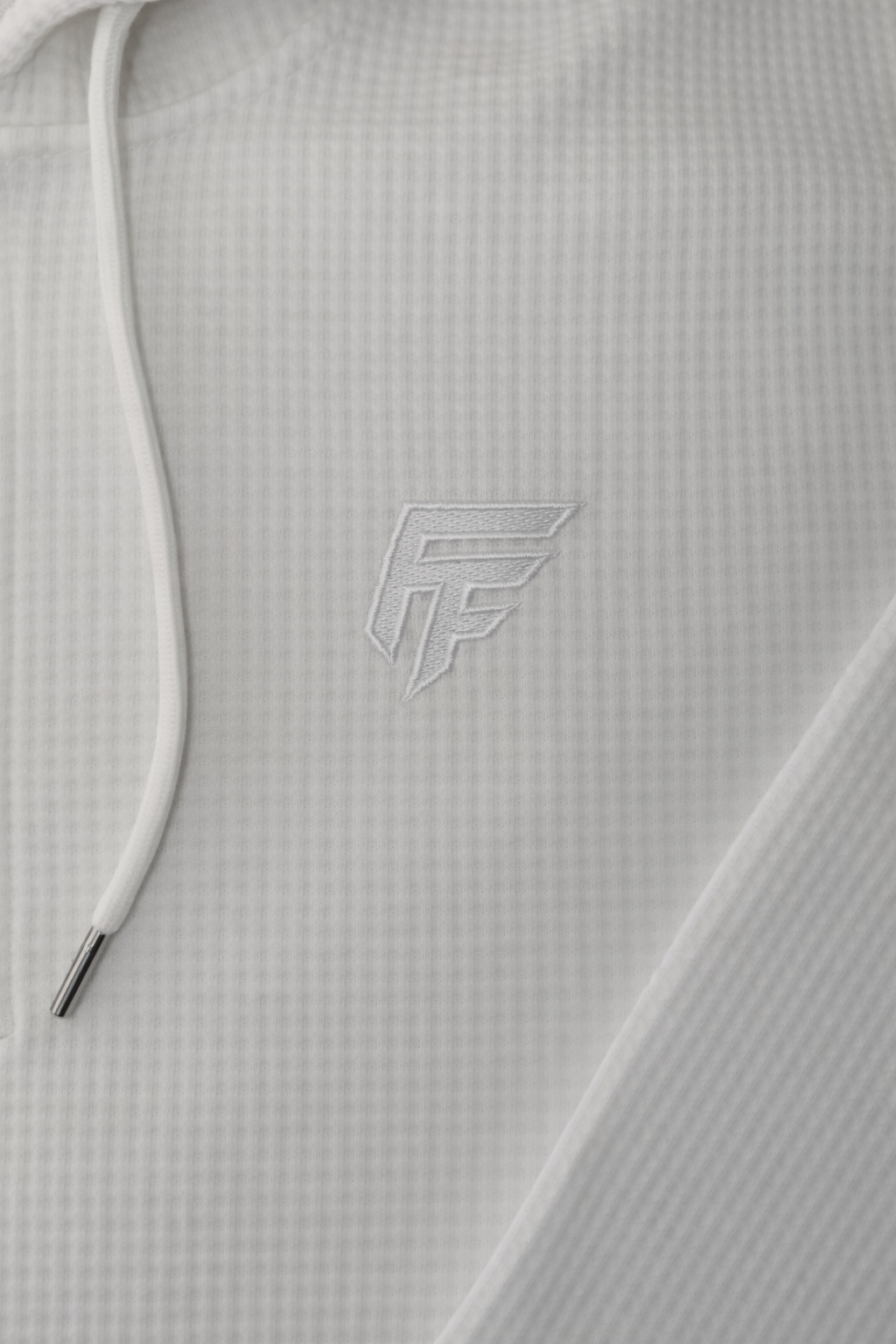 White Quarter-zip Hoodie