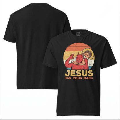 Jesus has your back Tee front and back