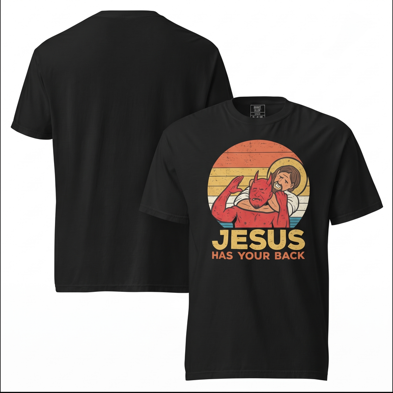 Jesus has your back Tee front and back