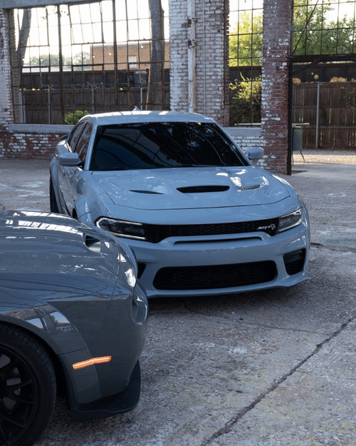 The FF#11 Charger alongside the FF#10 Hellcat Jailbreak